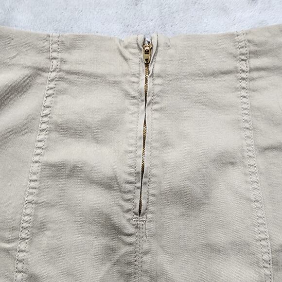 JOLT Skirt Womens 11 30W Tan Taupe Khaki Stretch Mini Back Zip Gorpcore Preppy - Picture 3 of 9